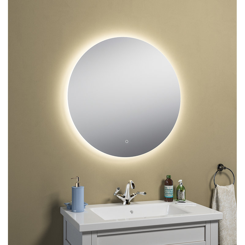 Miroir mural rond pour salle de bain Moon