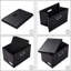 Grands bacs de rangement pliables avec couvercles [Paquet de 3] Boîtes de rangement pliables en cuir