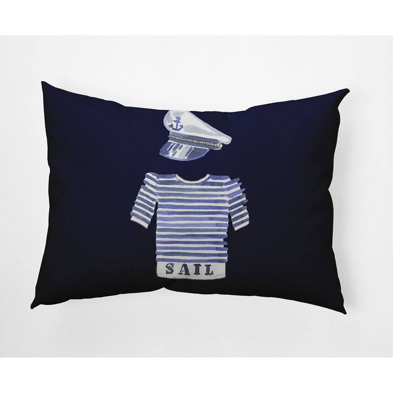 Reversible Throw Pillow, Navy