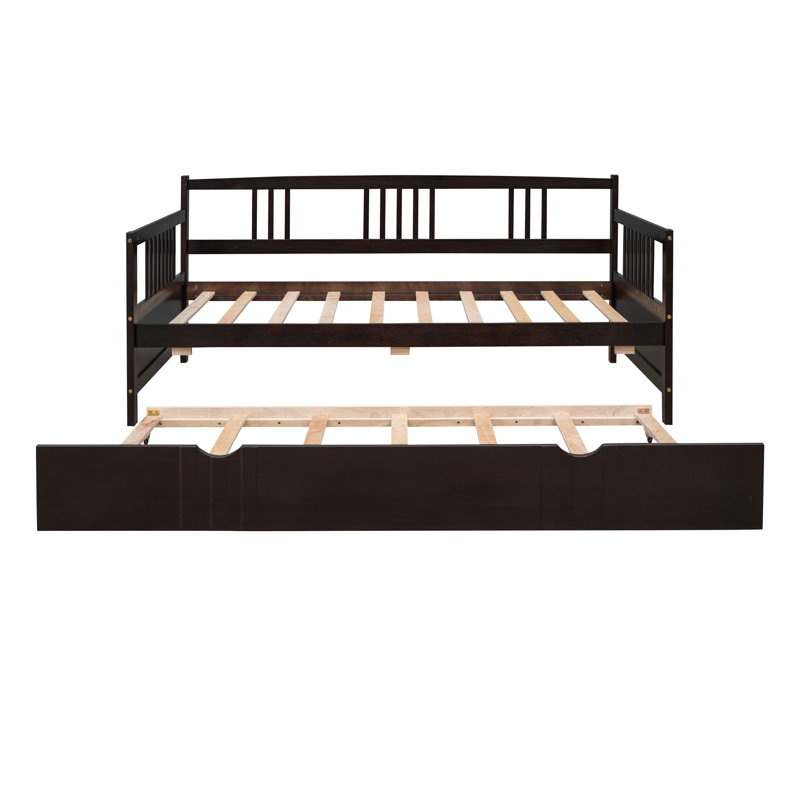 Lit de jour simple avec lit gigogne en bois