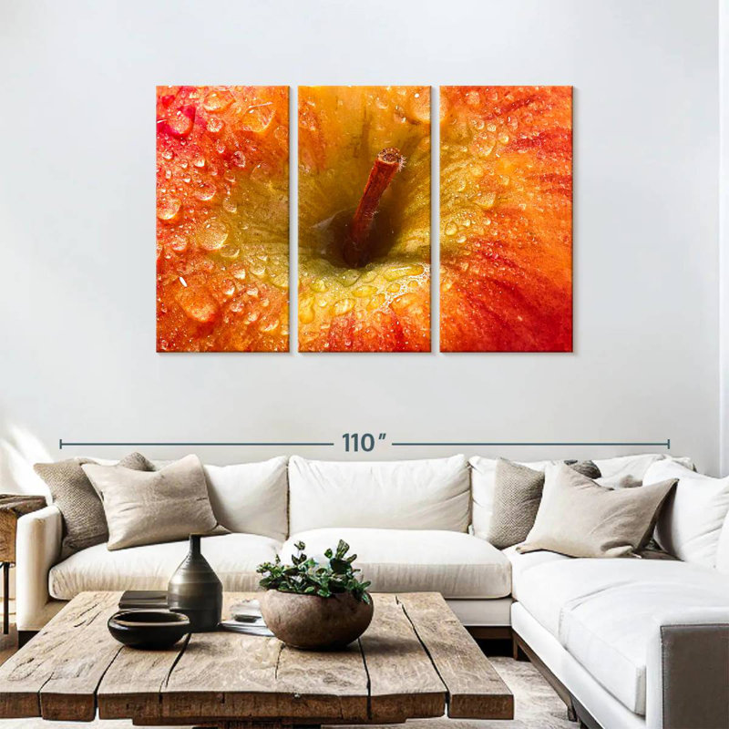 Yarlin Fresh Dewy Red Apple, 48" H x 74" W