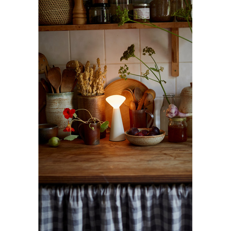 Mantle Portable Lamp In Stone White - Set Of 2, Cream