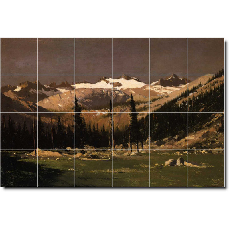 Carreau de céramique décorative 36 po x 24 po 6 po x 6 po, Paysage 01011