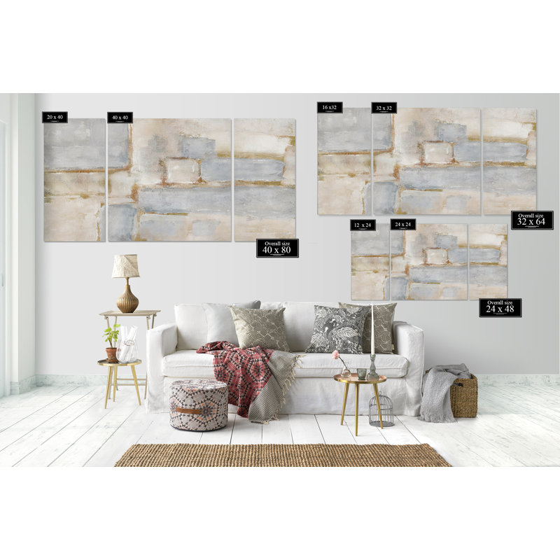 A Premium «Terrazza II», peinture de plusieurs images sur toile, H 40 po x l 80 po x P 1,5 po