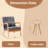 Mid-Century Modern Accent Chair with Durable Rubberwood-120886795-120886794