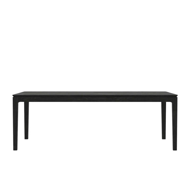 Rise Rectangular Extension Dining Table, Black