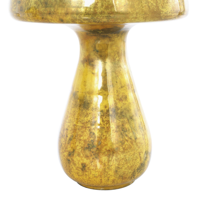  2 Piece  Glass Weathered Mushroom Sculpture Set