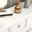 Armoire d'appoint en bois manufacturé blanc massif