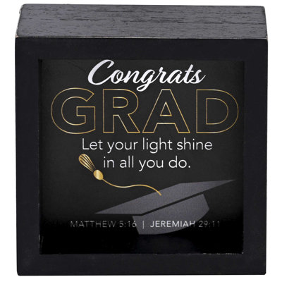 Tabletop 2 Sided Art Congrats Grad 4X4