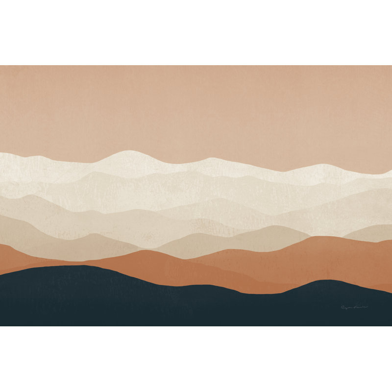Mojave Mountains Crop by Ryan Fowler - Graphic Art Print, 51 cm H x 76 cm W, Black Floater Framed