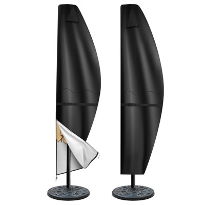 Patio Umbrella Covers for 11ft to 13ft Offset Umbrella, 420D Waterproof Outdoor Umbrella Cover, Cantilevered Offset Umbrella Cover All-Weather Protection with Sturdy Waterproof Zipper and Top Vent