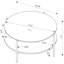 Table basse ronde en marbre avec tablette