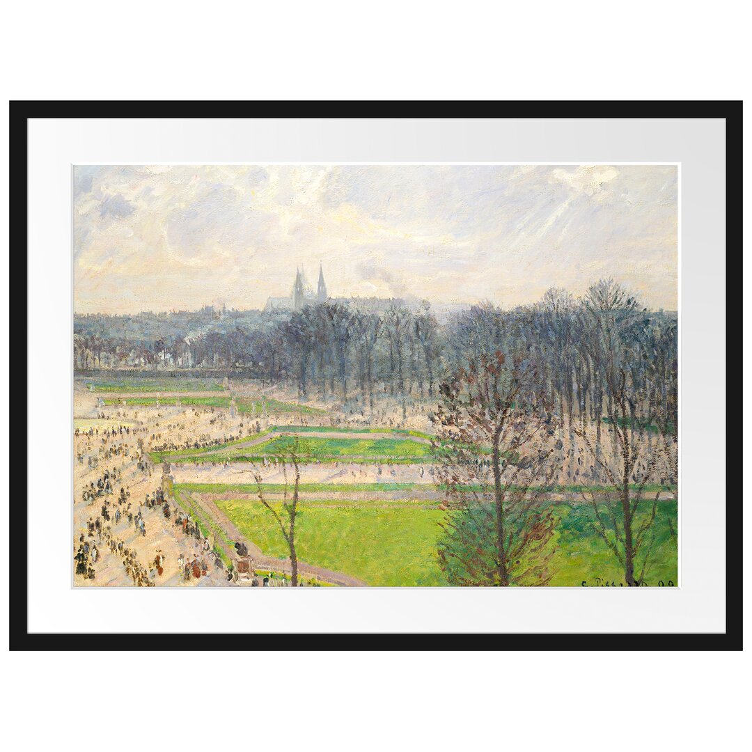 Gerahmter Kunstdruck The Garden of the Tuileries II von Camille Pissarro