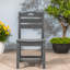 Chaises de patio grises peu encombrantes, Hdpe durable, style moderne pour l'extérieur