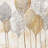 CosmoLiving by Cosmopolitan Gold Canvas Leaf Living Room Framed Wall Art with Silver Accents and Gold Frame, 55" x 2" x 27"-1120299859