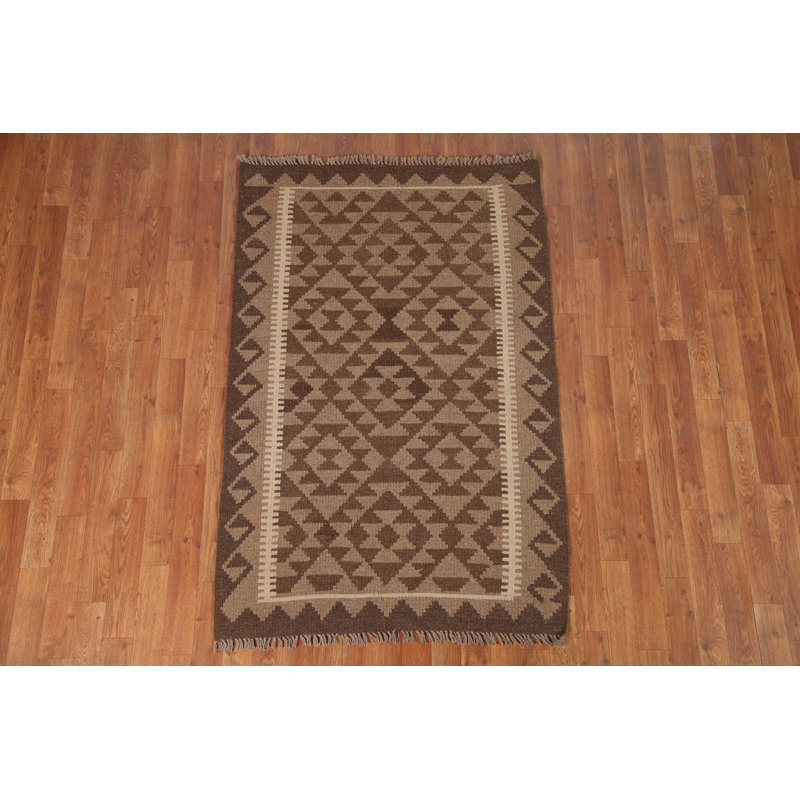 Reversible Wool Kilim Oriental Area Rug 3x5