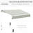 8' X 7' Grey Patio Awning, Retractable Manual Sun Shade - Deck Window Cover, , Heat-reduction Awning In Shade. Adjustable To Lower Heat Accumulating. With Aluminum & Steel Build. Suited For Various