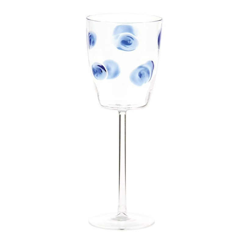 Drop Handmade Wine Glass, Blue
