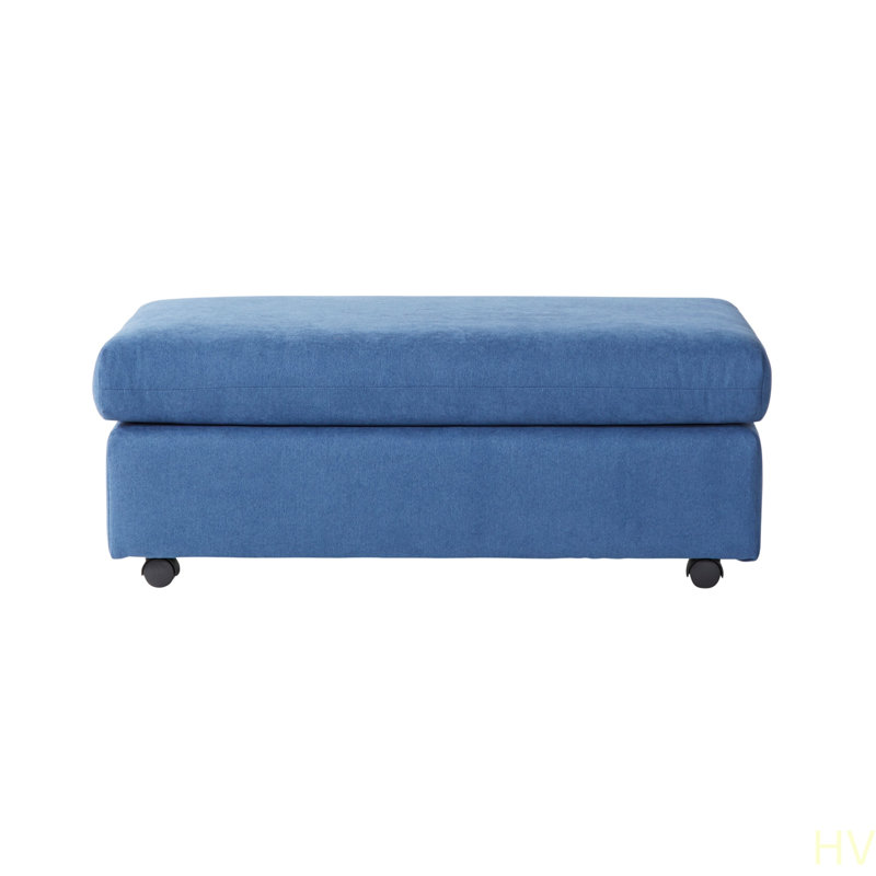 Repose-pieds de salon en tissu, Bleu