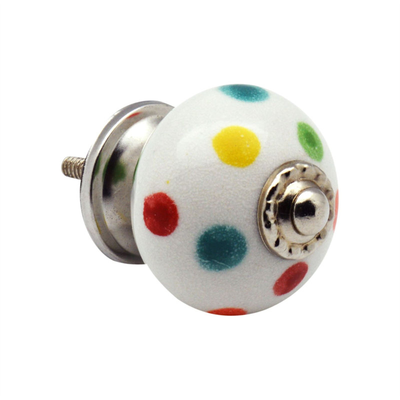 Nicola Spring - Round Ceramic Cabinet Knobs - Polka Dot