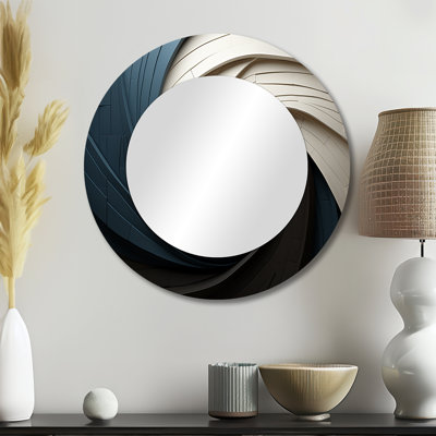 Geometric Spiral I - Abstract Spirals Unique Mirror, Modern Large