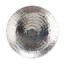 Disque argent texturé surdimensionné