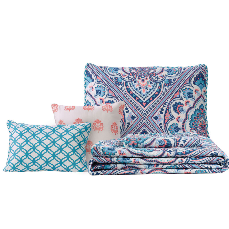 Perseus Damask Quilt, Twin Quilt + 1 Standard Sham