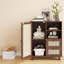 Buffet en rotin avec tablette réglable, buffet avec tiroirs-1213724956