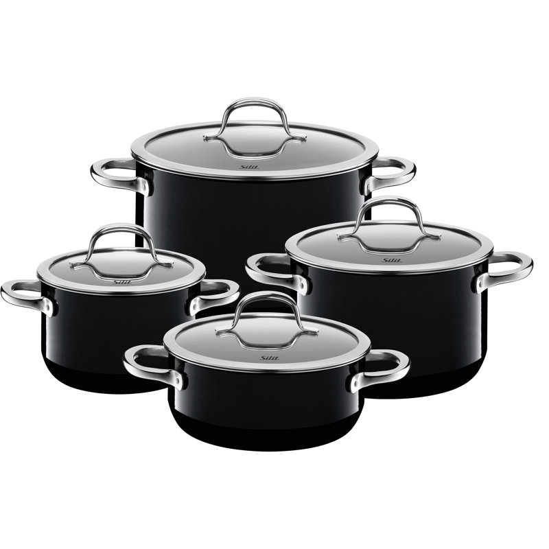 Passion Pot Set with Lids, Black