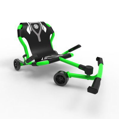 EzyRoller: Classic X - Vert - Scooter, Cambering Motion, Chariot sans pédale, Freins à main, Cadre extensible, Capacité de 154 lb, Enfants de 4 ans et plus