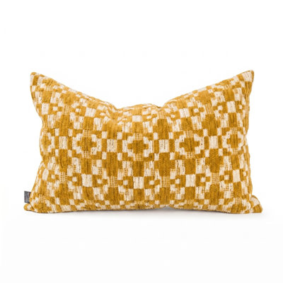 Coussin Rhombus moutarde 14 x 24