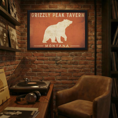 Animaux, grizzly, silhouette, signe rustique