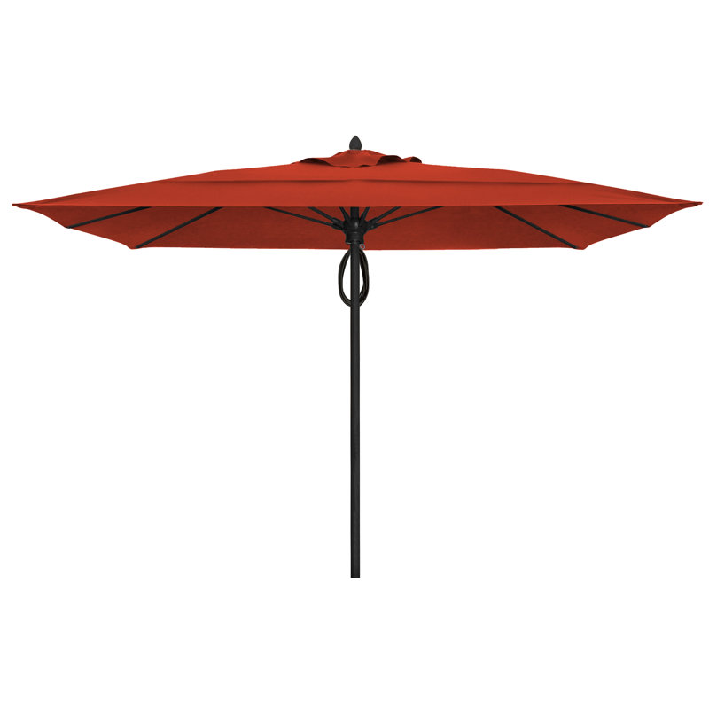 Parasol de marché carré 10 pi Prestige, Sunbrella® terre cuite, Noir