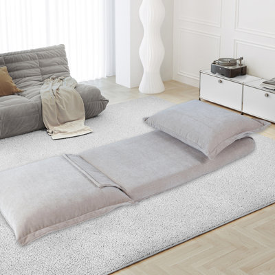 Fauteuil convertible convertible: canapé-lit avec dossier réglable et coussins