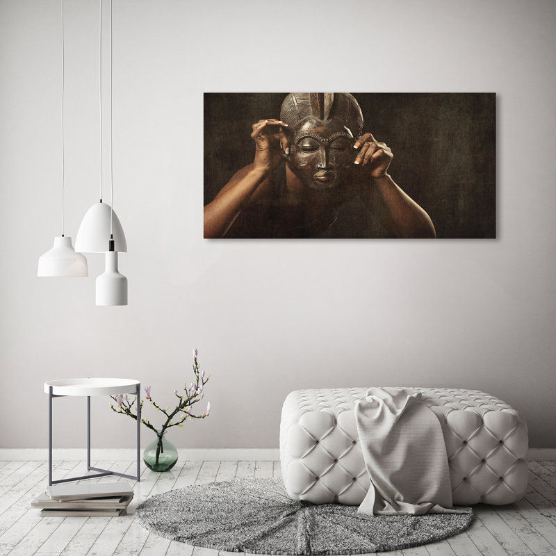 African Mask - Wrapped Canvas Print