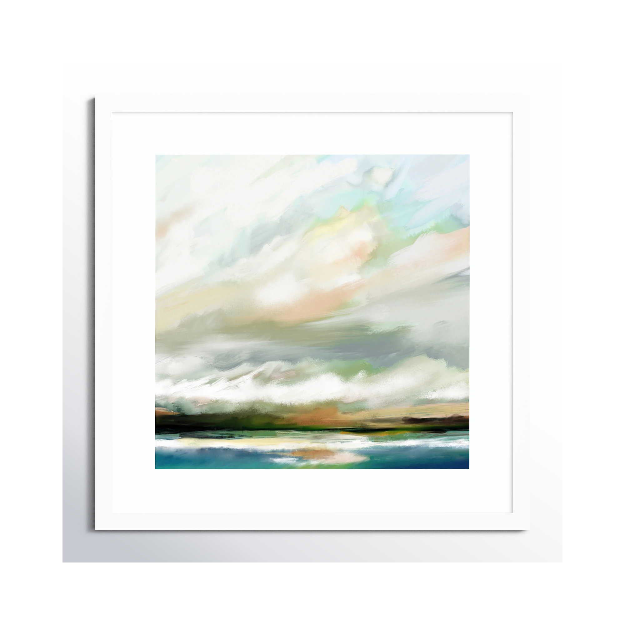 Sunday Morning by Mary Sparrow, 41" H x 41" W, Framed Print, Noir Black
