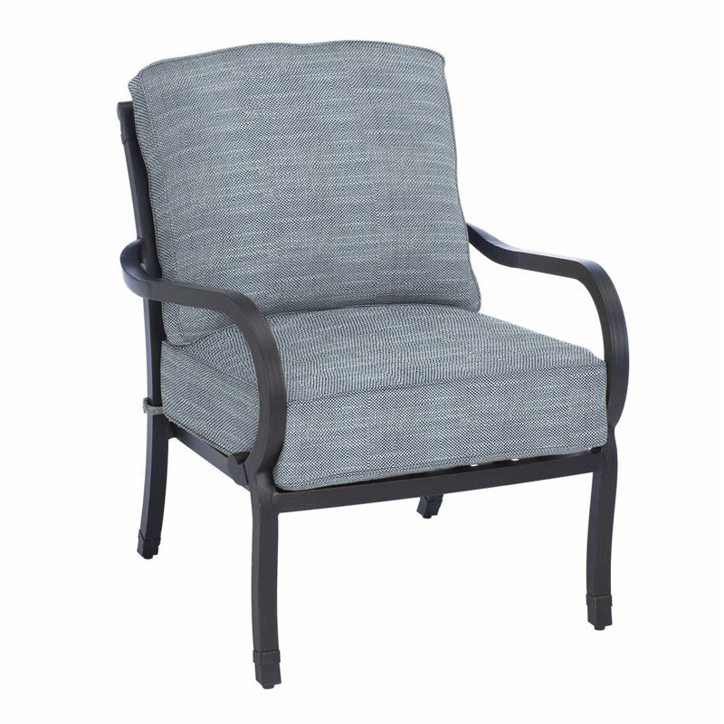 Somerset Patio Chair with Cushions, Arbor Chambray, Welt