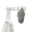 Flip 5-Hook Wall-Mounted Coat Rack, Solid Wood with Flip-Down Hooks for Entryway, Bedroom, Office-25778968