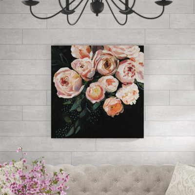 Peachy Blooms II by Victoria Borges - Wrapped Canvas Painting