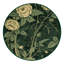 Tapis floral orné traditionnel lavable à la machine Osiyo - Reliure verte-272917290