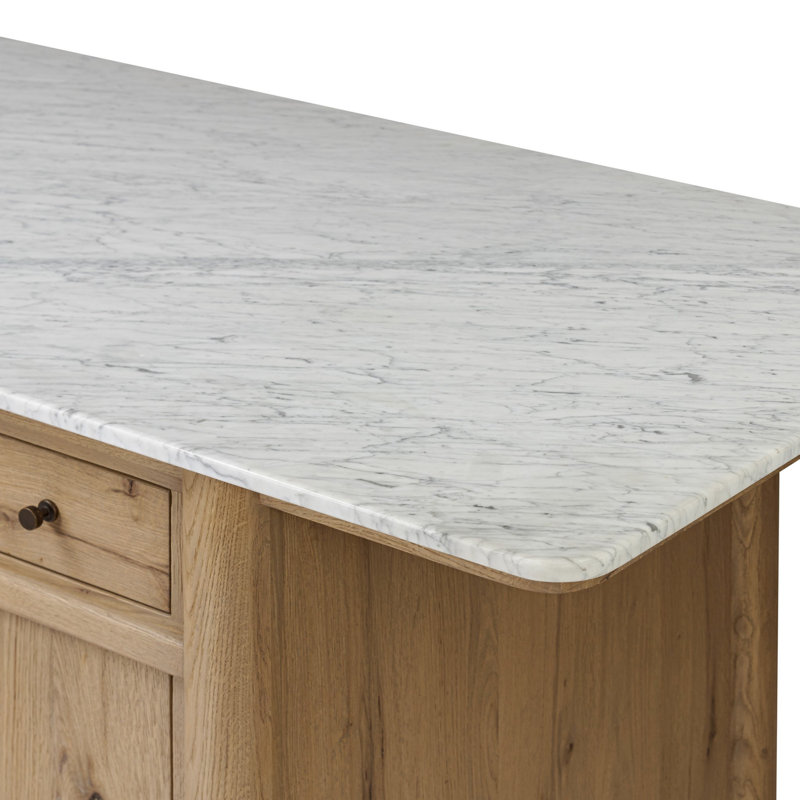 Fatima Kitchen Island-Aged Natural Oak