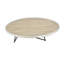 Table basse Allis en chêne gris patiné et finition en métal