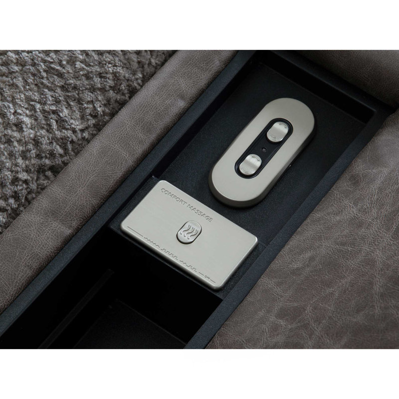 Tyera Power Reclining Console Loveseat W/ Power Headrest, Console Storage, Dual Arm Storage, Massage, And Cupholders