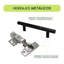 Meuble-lavabo Pinal, porte simple, 8 tablettes de rangement (6 ouvertes et 2 fermées), rangement ouvert, blanc-1787341898