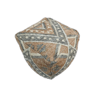 22" Wide Square Ikat Pouf Ottoman by Bungalow Rose