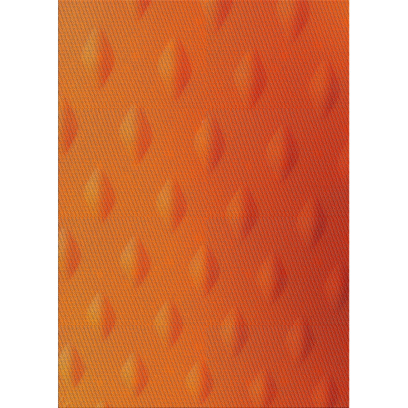 Tapis décoratif orange géométrique, Rectangle 5 pi x 8 pi