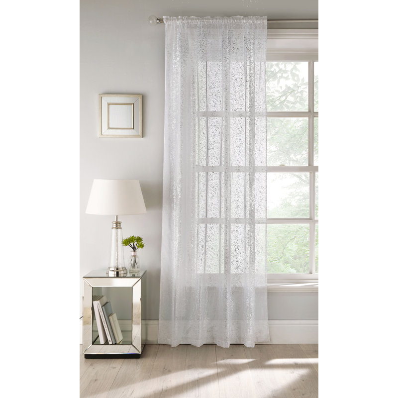 Child Sheer Curtain Single Panel, Blush, Width 140 x Drop 122cm