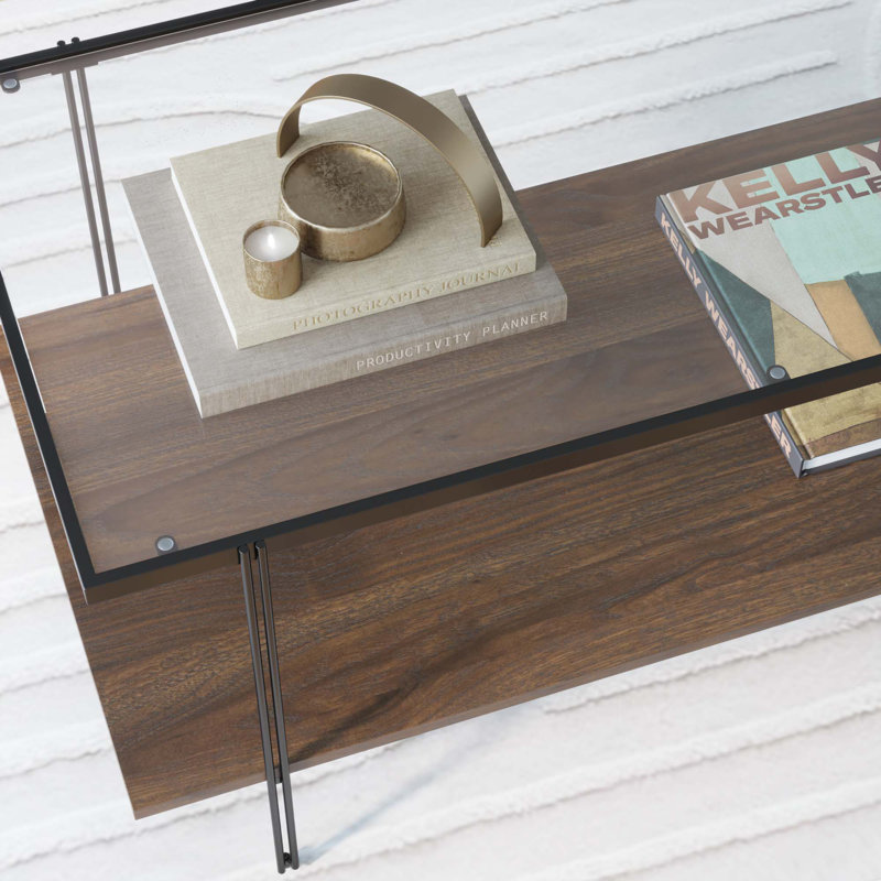 Table basse avec rangement, Noir