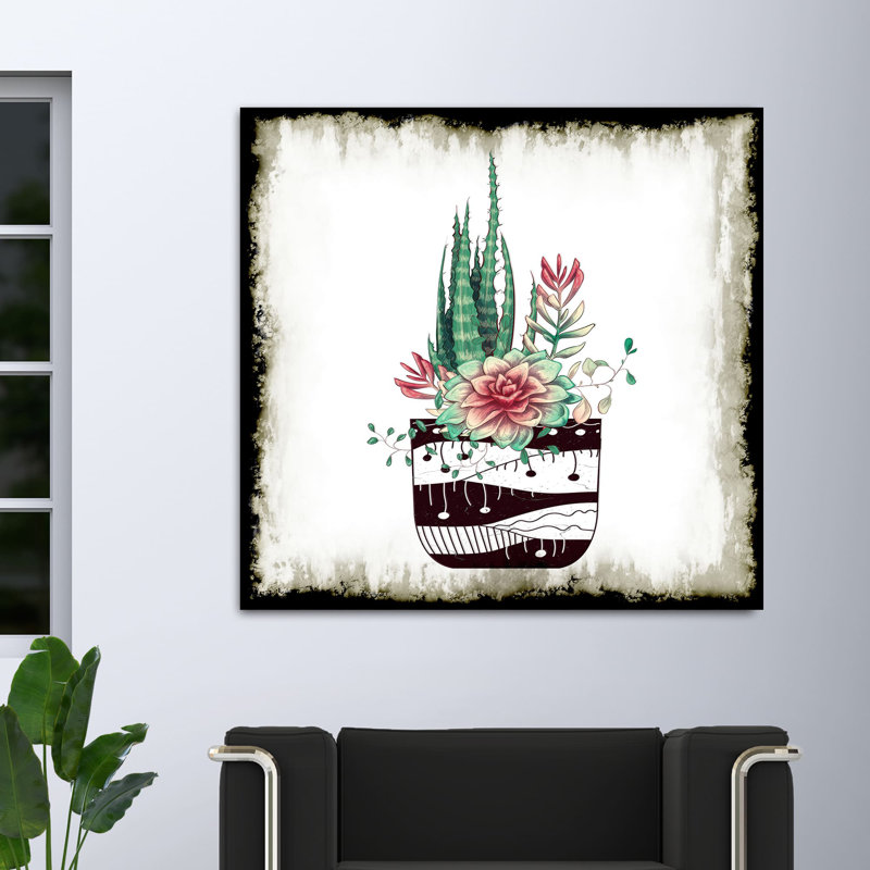 " Cactus Succulents 650 ", 24" H x 24" W x 1.5" D