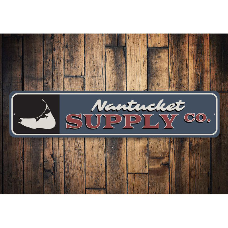 Enseigne en aluminium Nantucket, H 4 po x l 18 po x P 0,04 po